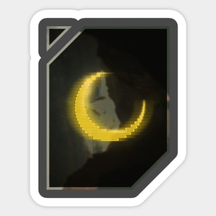 Gold neon - electro moon Sticker